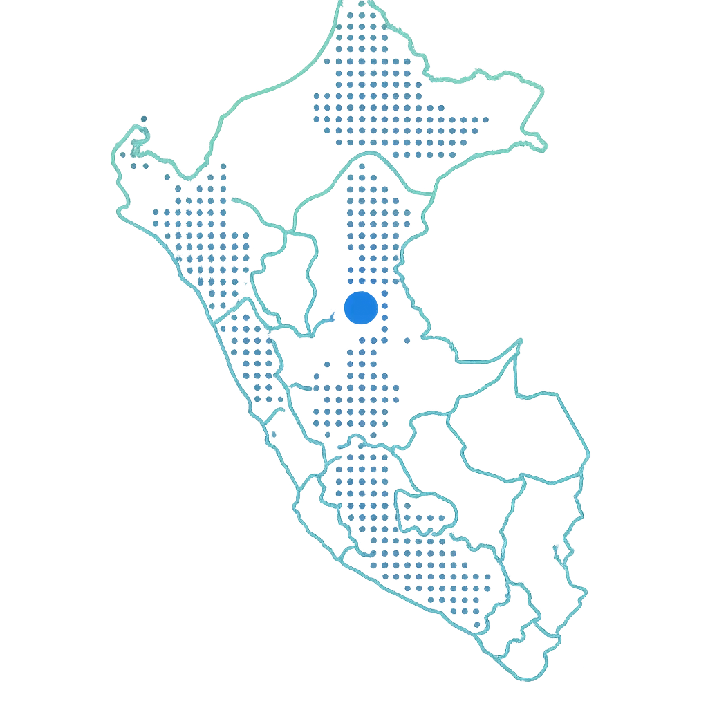 Mapa estilizado de Perú resaltando la región San Martín, Moyobamba y Tarapoto