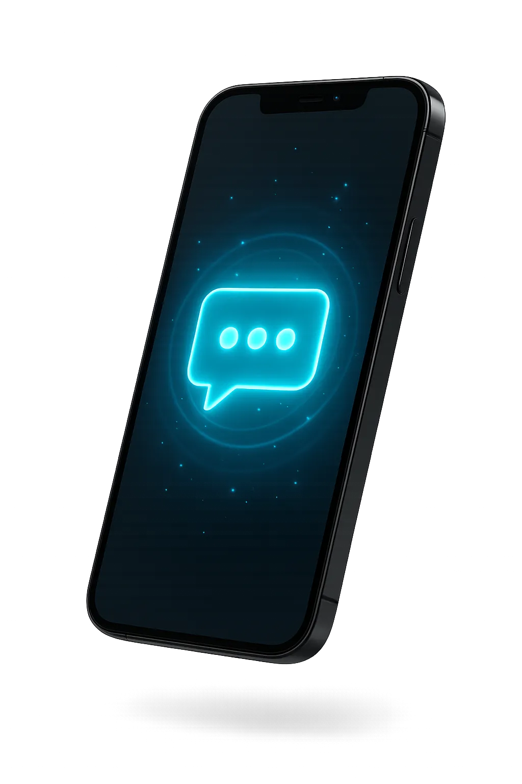 Smartphone cutout showing instant AI automated SMS response to a missed plumbing emergency call with automated job dispatch booking