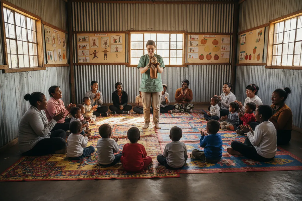 Community early childhood development session in South Africa