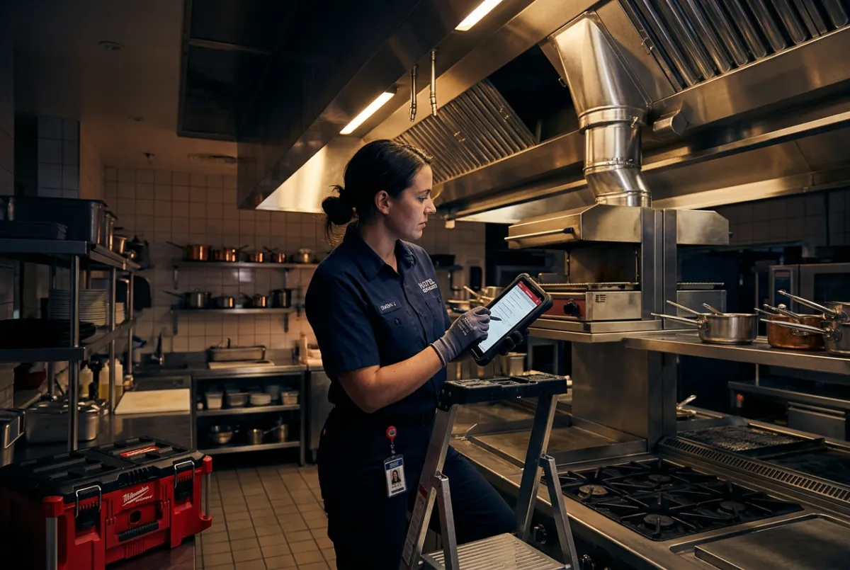 Hotel resort commercial kitchen ventilation maintenance