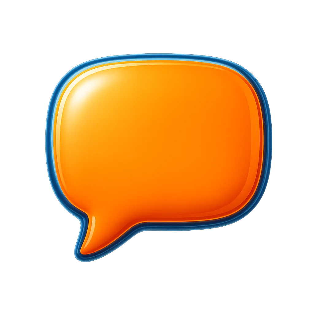 Stylized 3D AI chat bubble floating above a modern UI, capturing a roofing lead automatically.