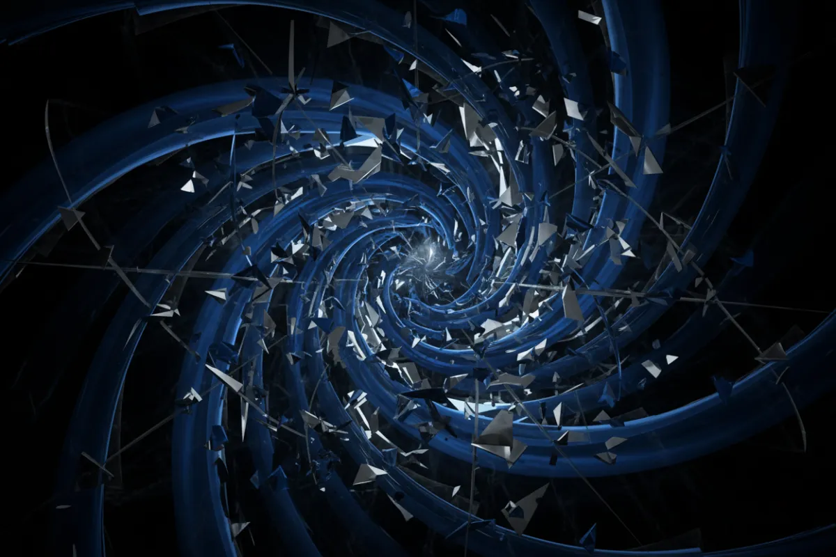 Operational Flow Connector showing tangled lines converging into order