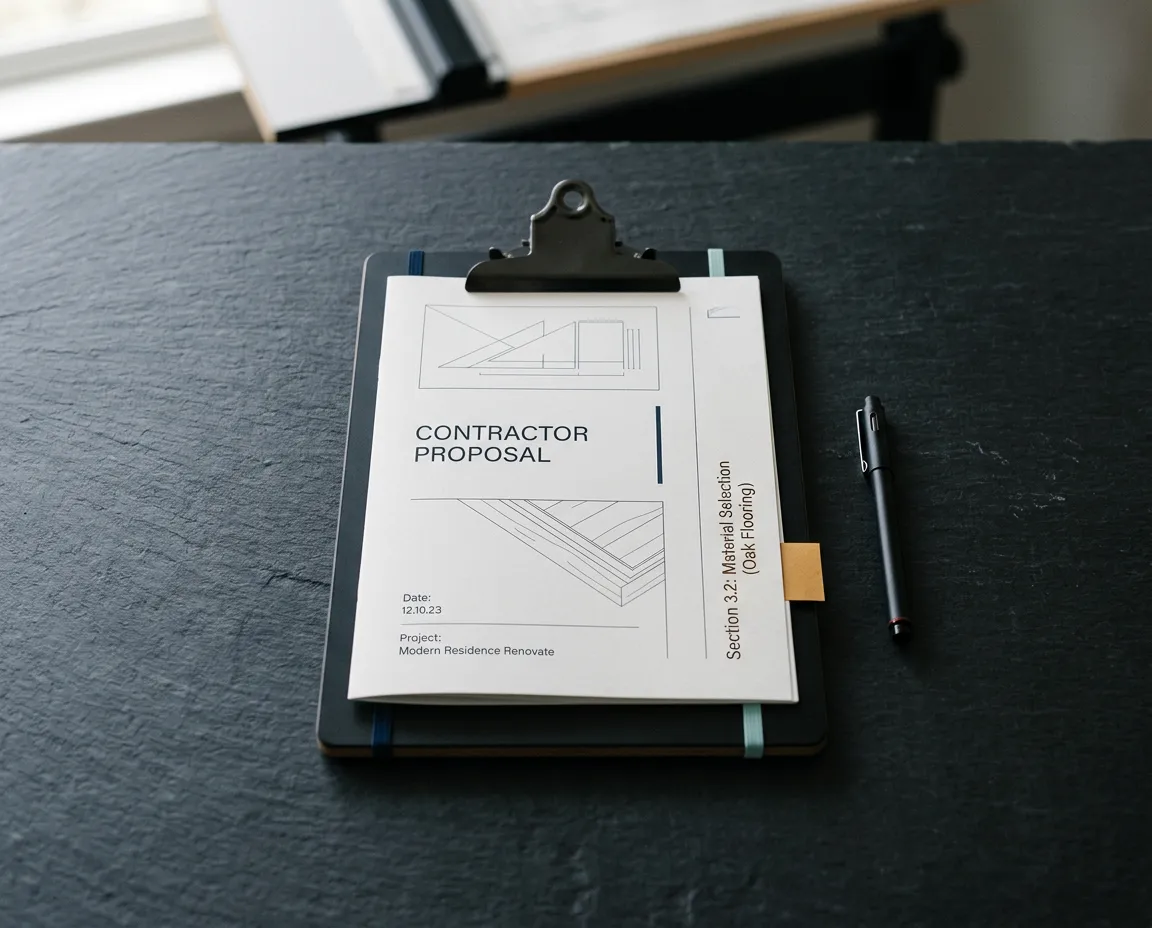 Sightline Founder and Lead Construction Scope Analyst reviewing bid line items