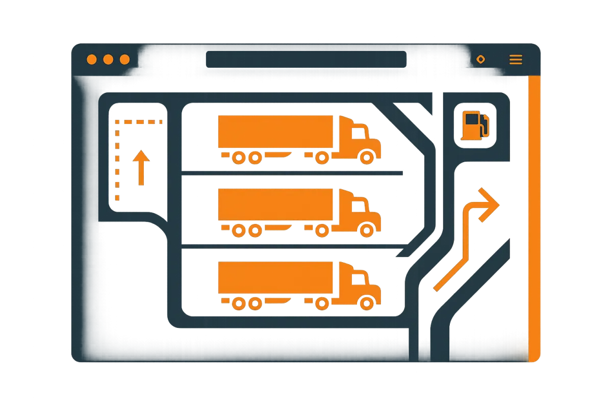 Browser mockup for finishlinetruckparking.com