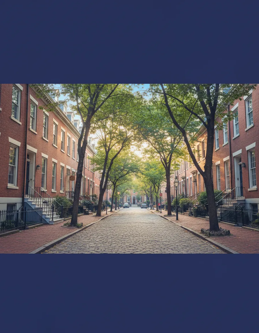 A classic Philadelphia rowhouse street reflecting the local housing market