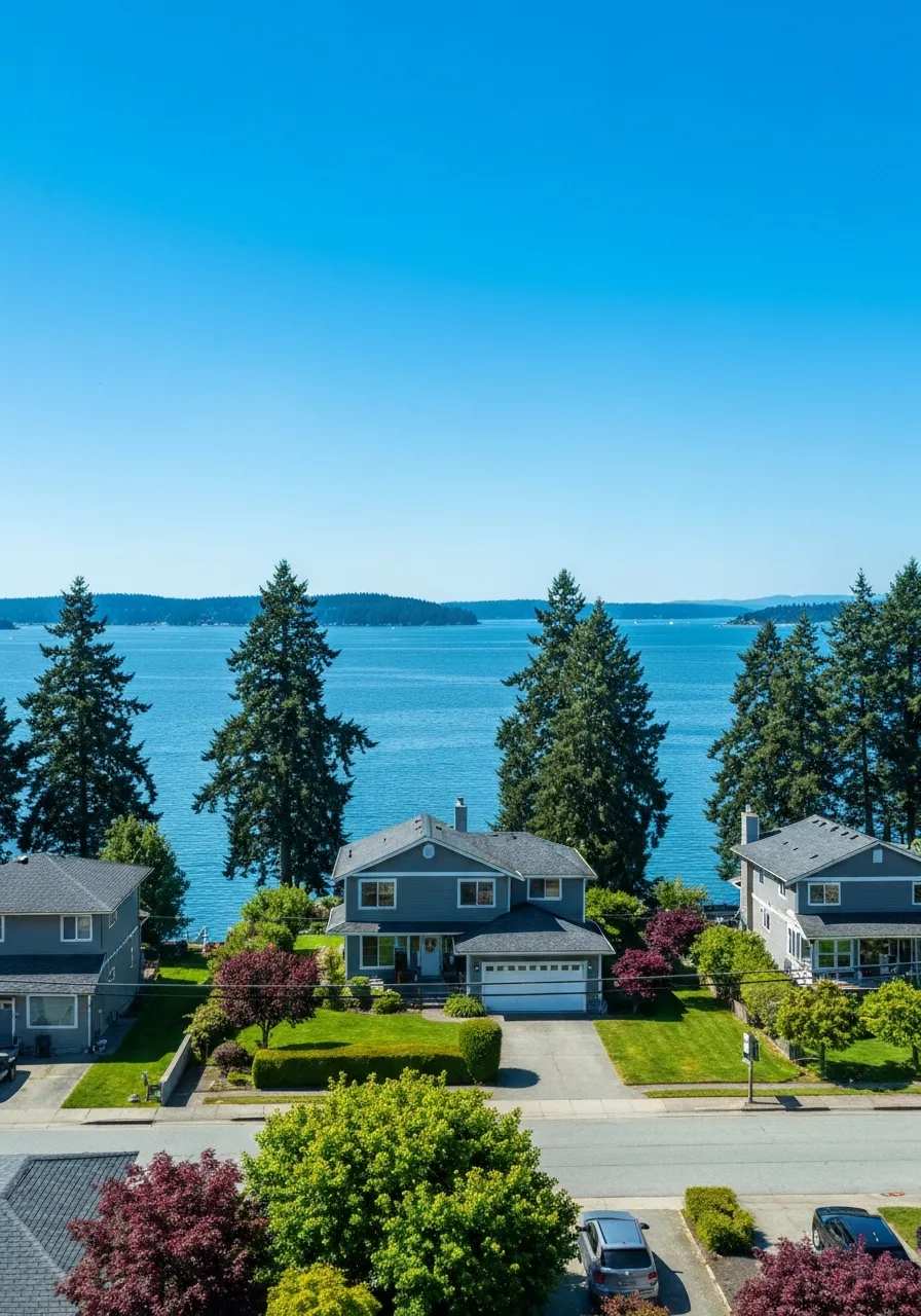 Beautiful Oak Harbor waterfront and neighborhood