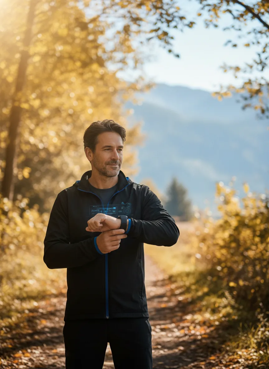 Active adult maintaining healthy lifestyle and metabolic health