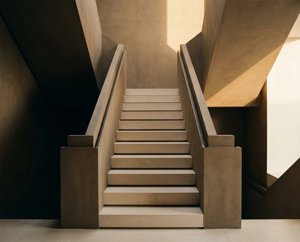 Detalle arquitectónico de vanguardia con líneas puras y precisión geométrica