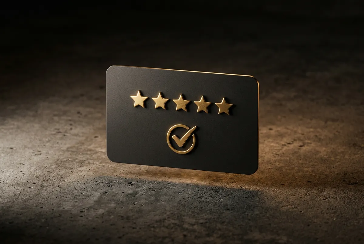 Automated 5-star Google review notification popup on mobile device
