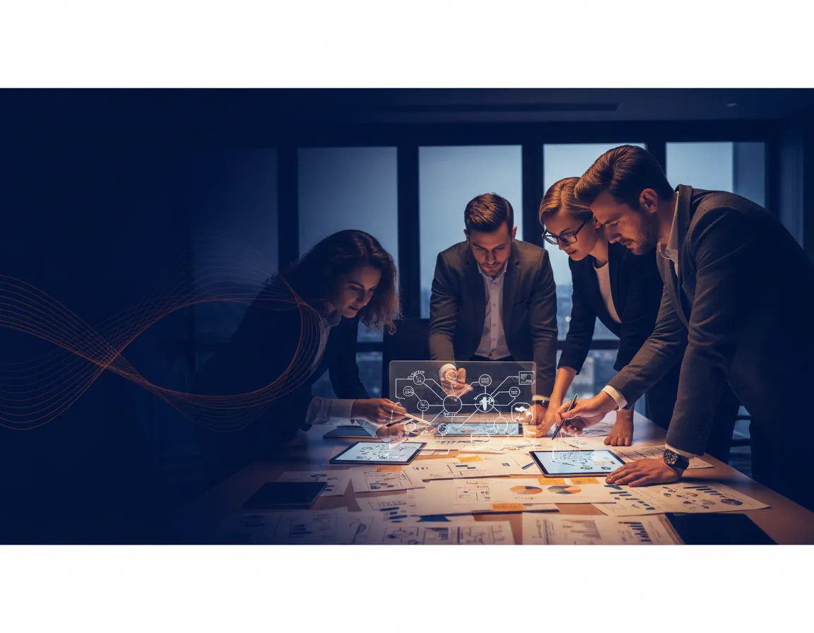 Team analyzing sales pipeline strategy