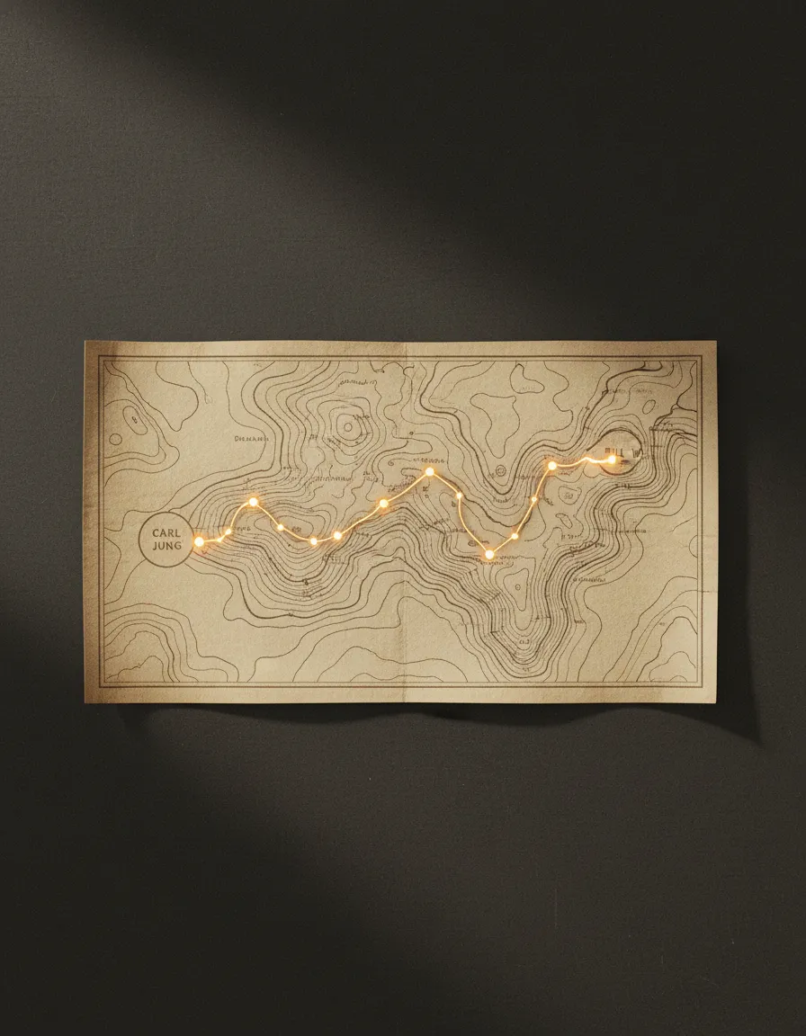 Archival map and records showing the chain of influence from Carl Jung to Bill W.