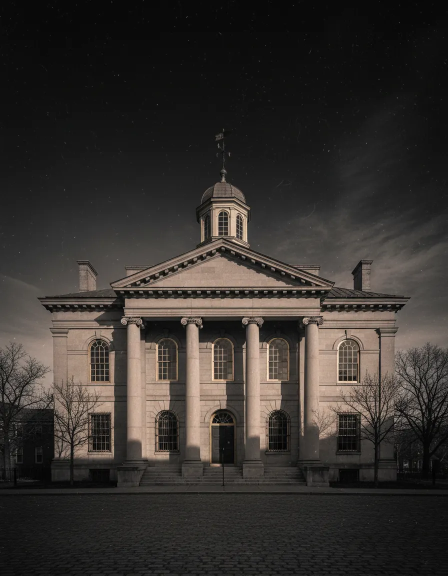 Archival photo of a historic hospital or meeting place
