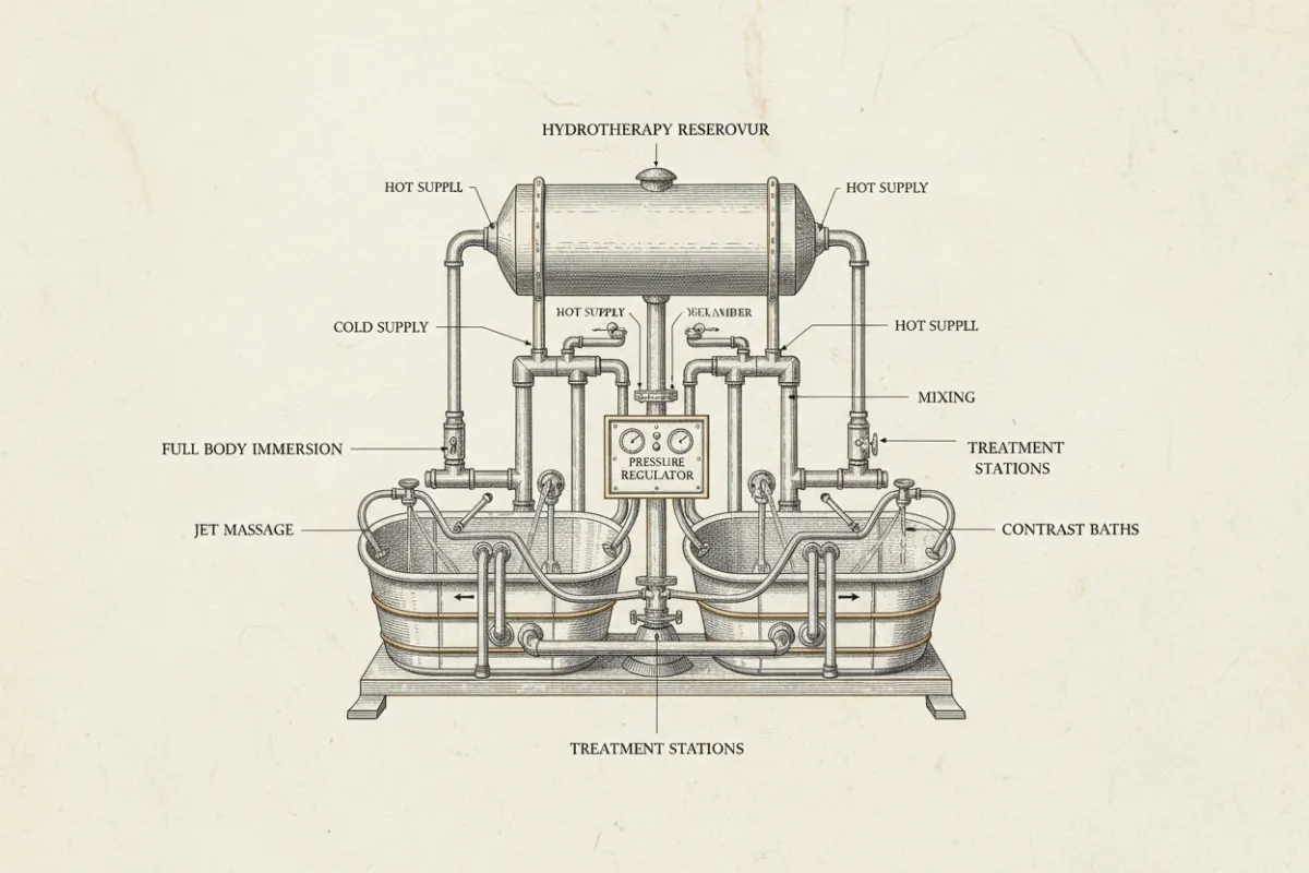 Diagram of hydrotherapy apparatus