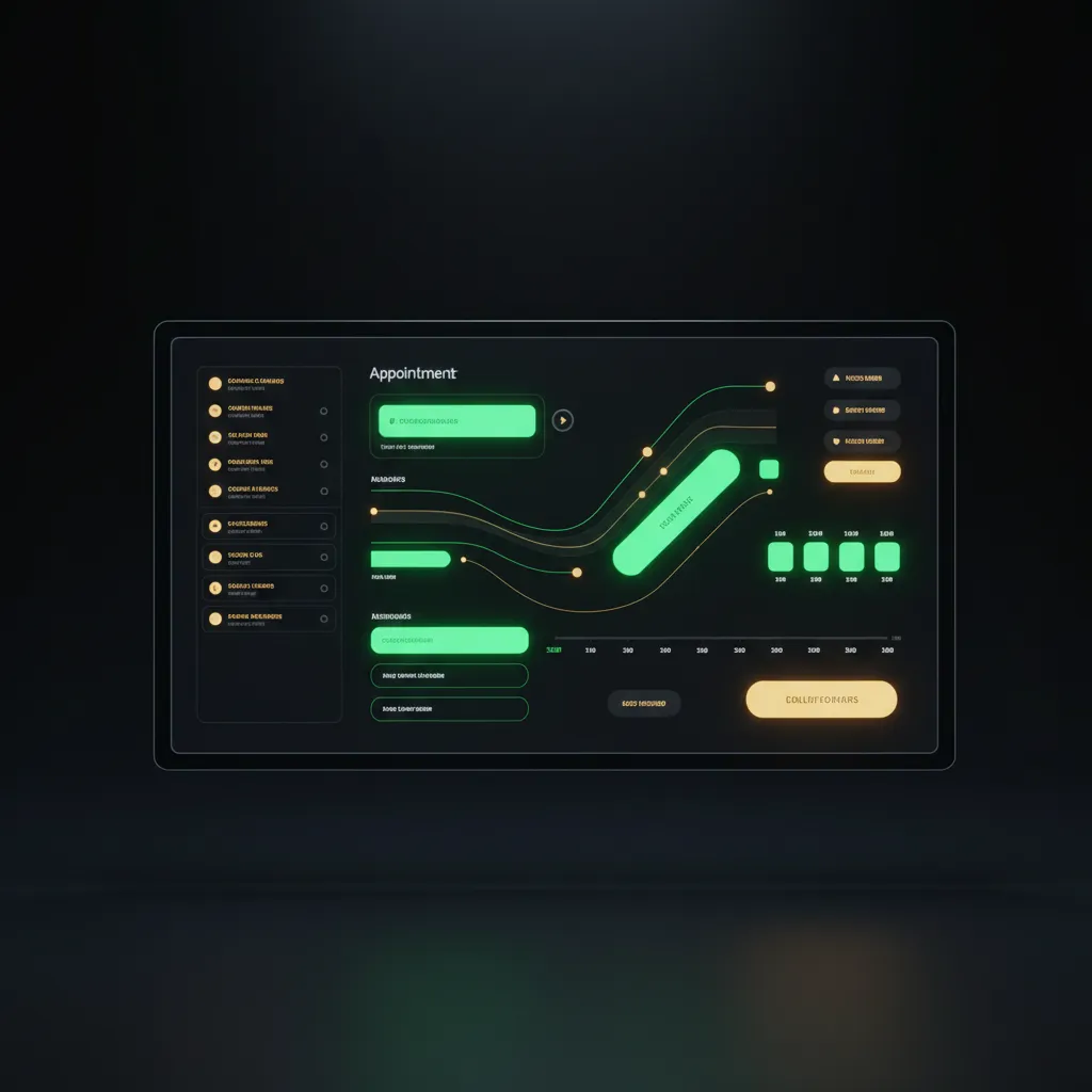 Dashboard showing automatically booked appointments from the AI chatbot