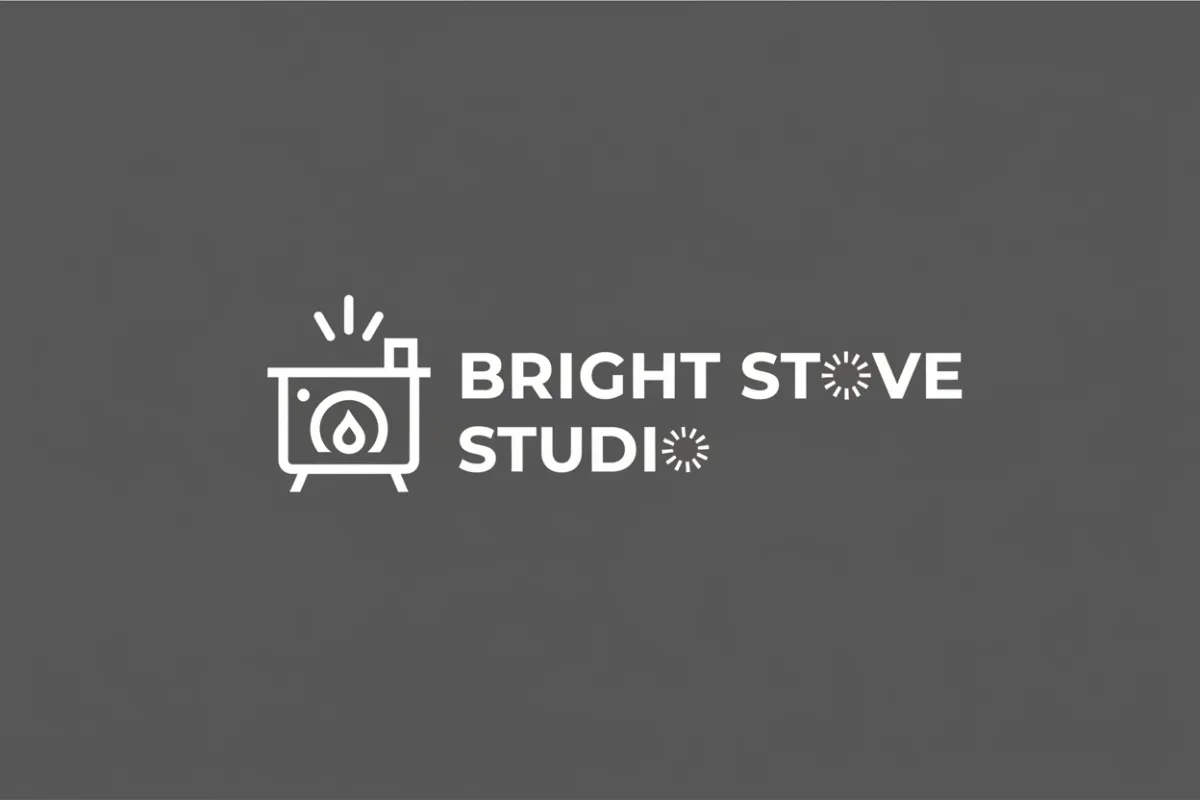 Bright Stove Studio logo in white for the dark footer