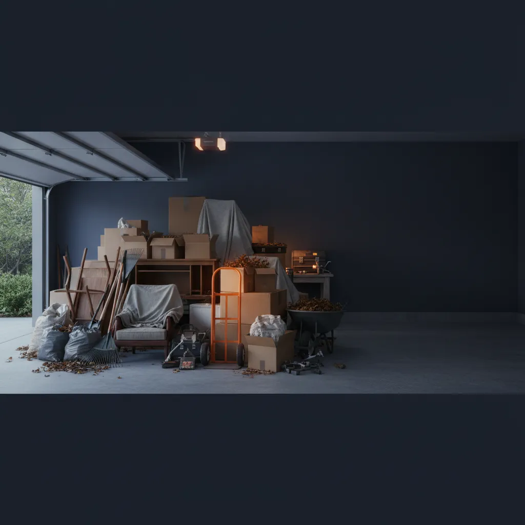 Cluttered garage or yard needing junk removal services