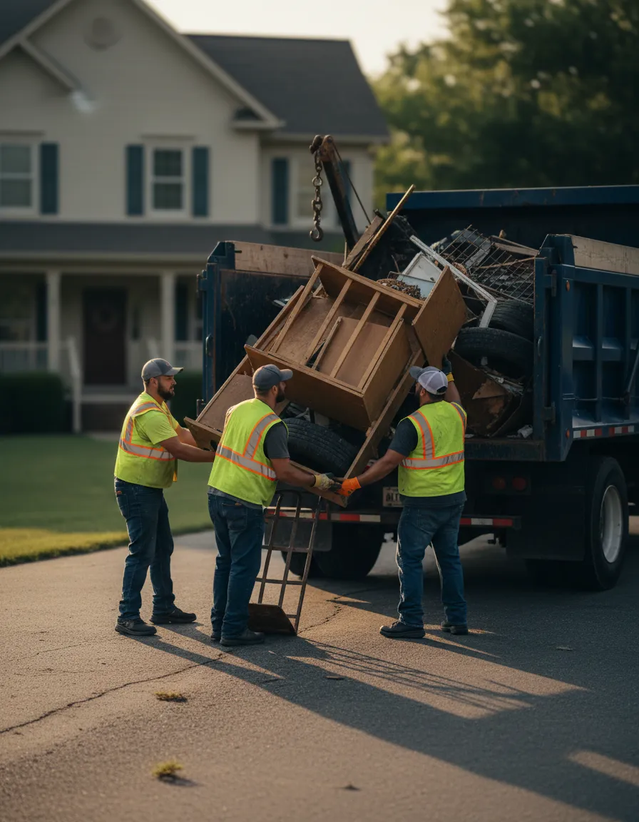 Heavy duty junk removal taking debris from a property in Ozark MO