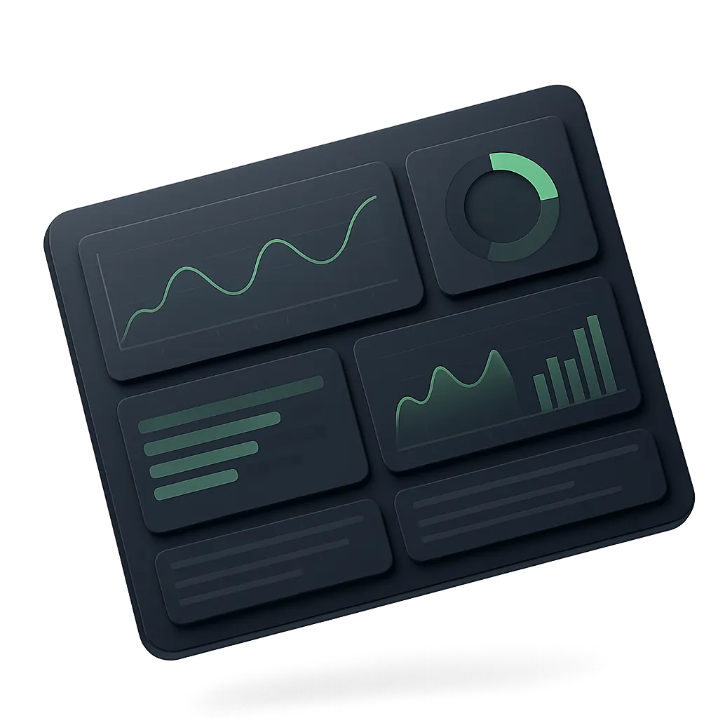 Clean dashboard mockup showcasing revenue growth analytics