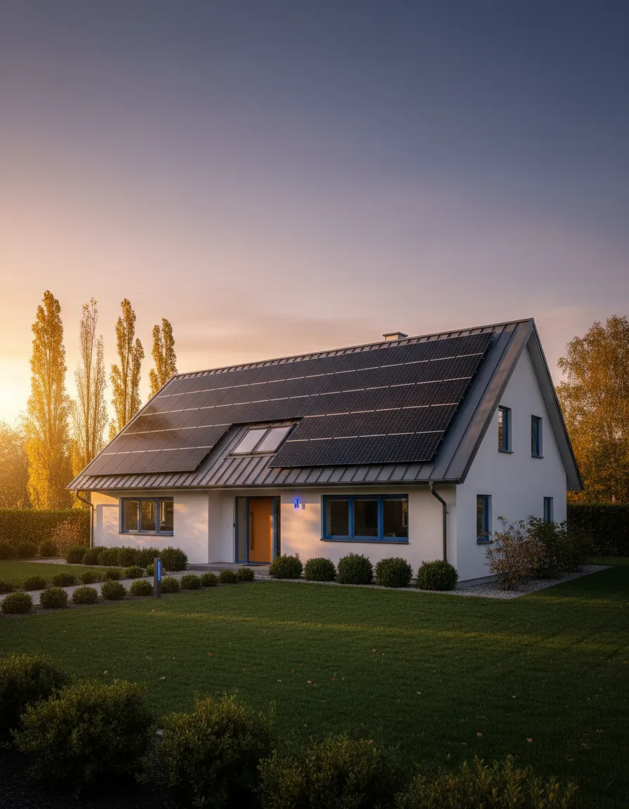 Completed residential solar installation