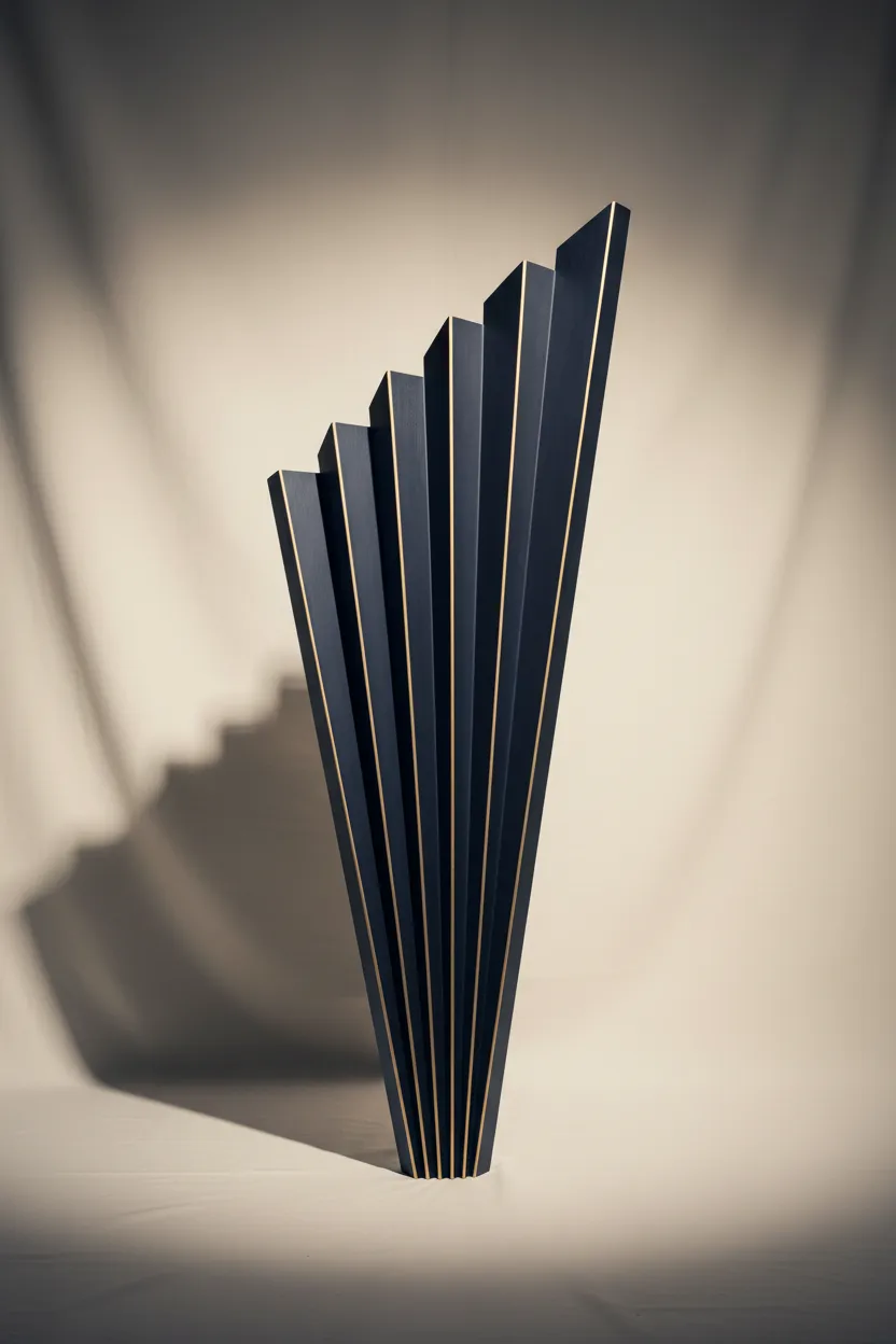 Abstract architecture displaying vertical precision and luxury