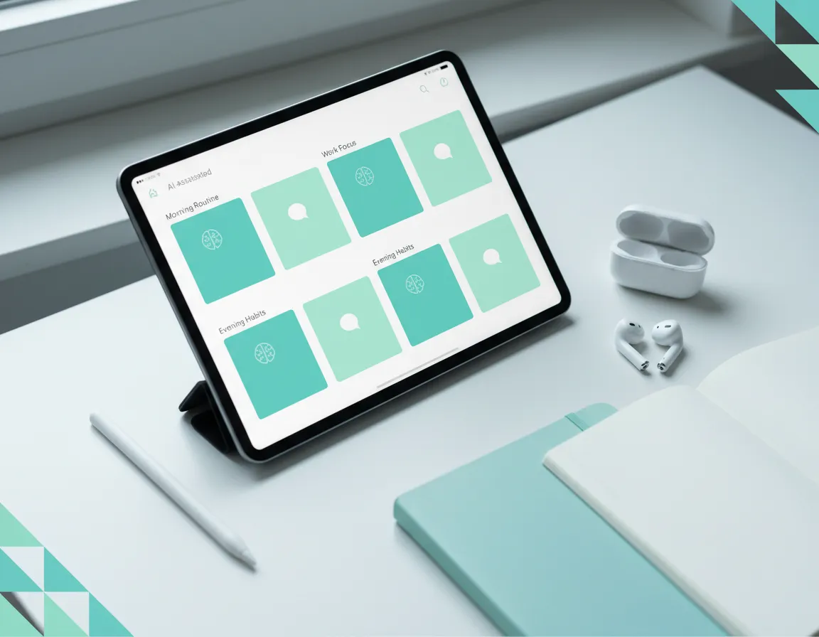 AI planning tools displayed on tablet with stylus