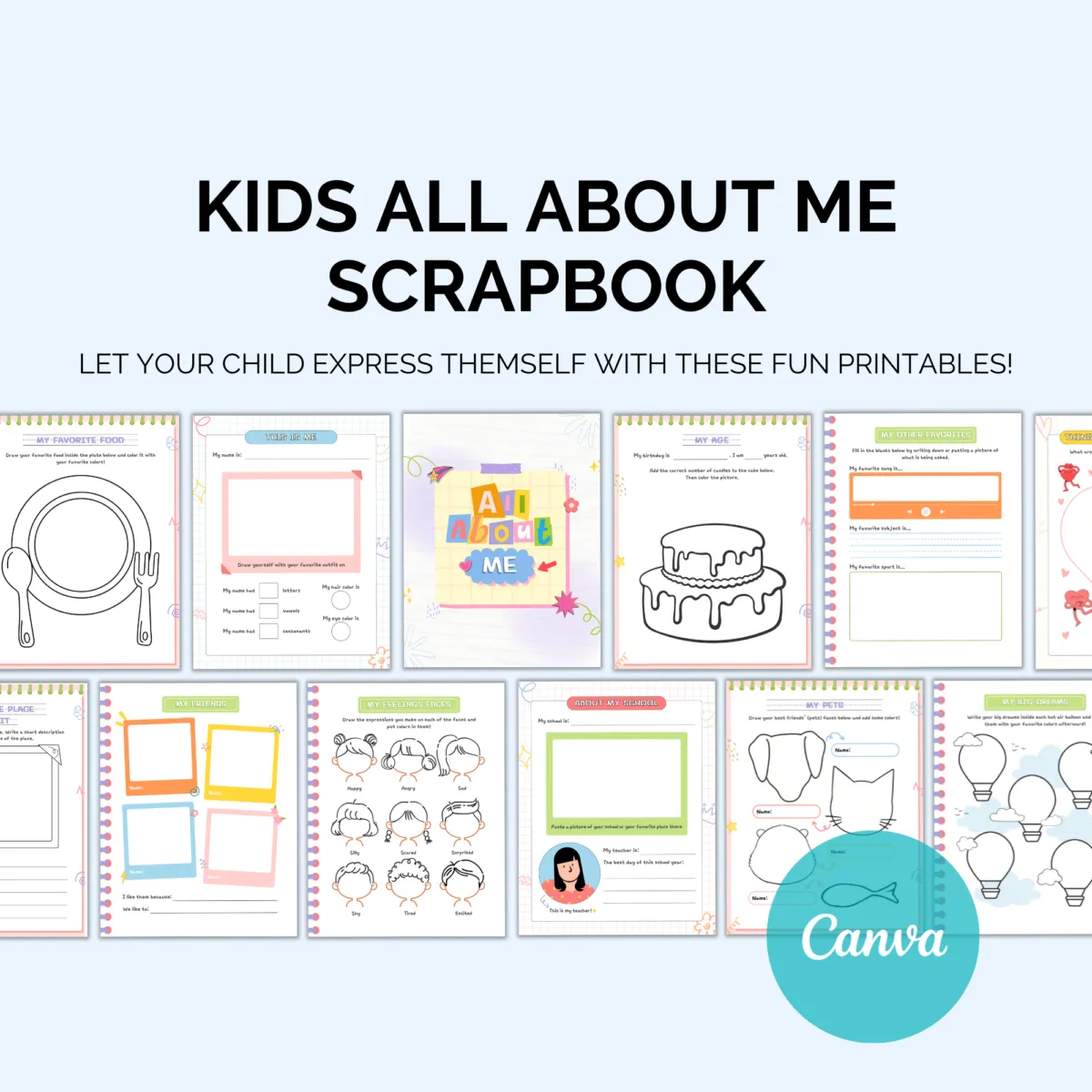 Kids All About Me Scrapbook