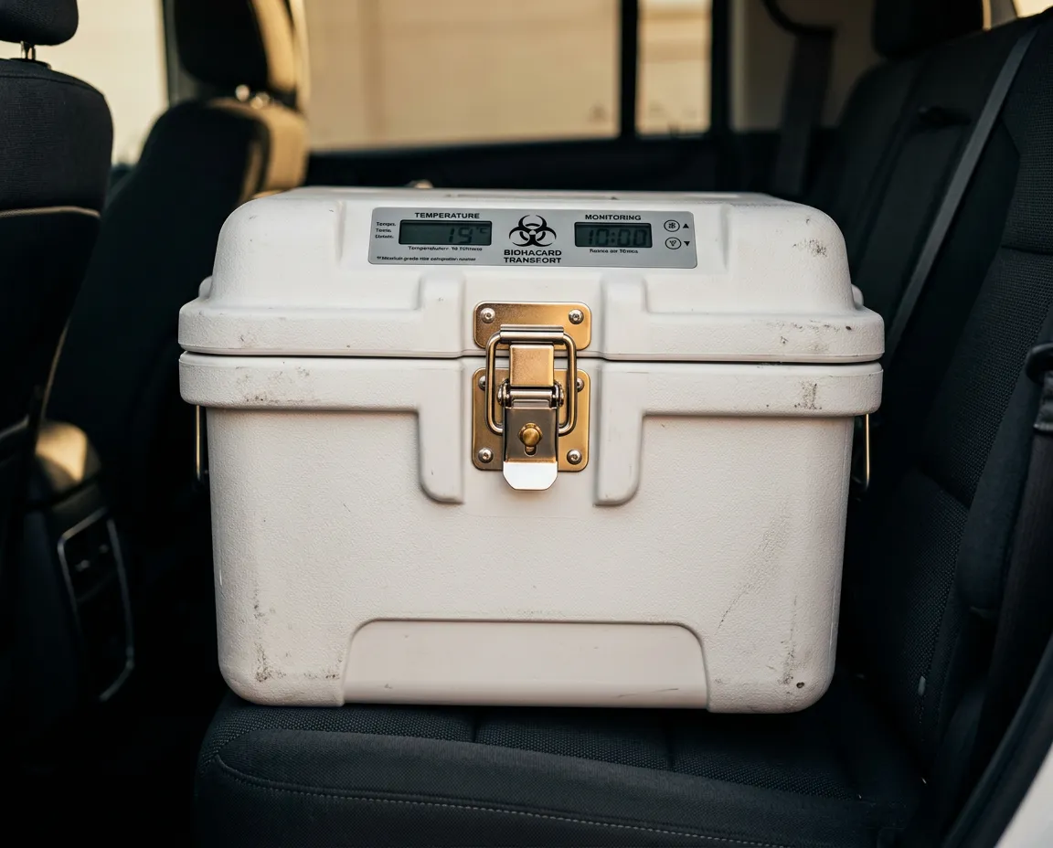 Certified courier transport containers and digital accession custody documentation for fleet logistics