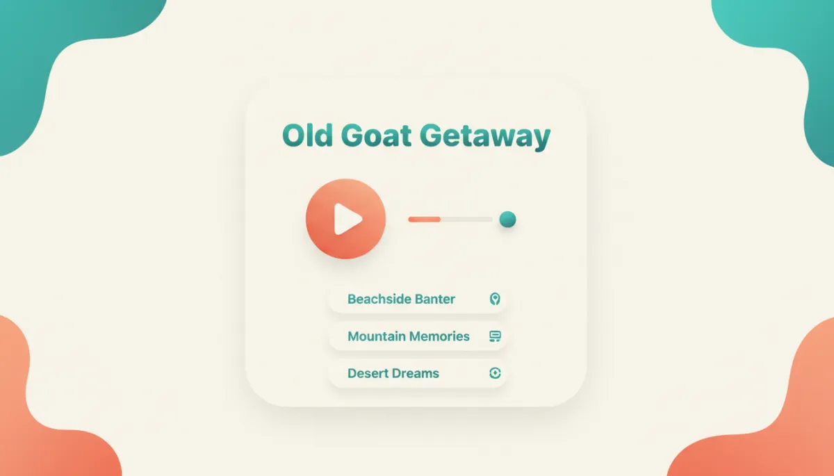 Old Goat Getaway podcast player mockup