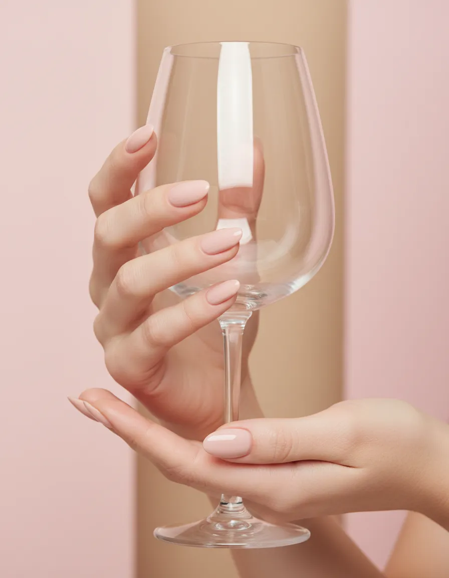 Uñas nude elegantes en Glamour Boutique