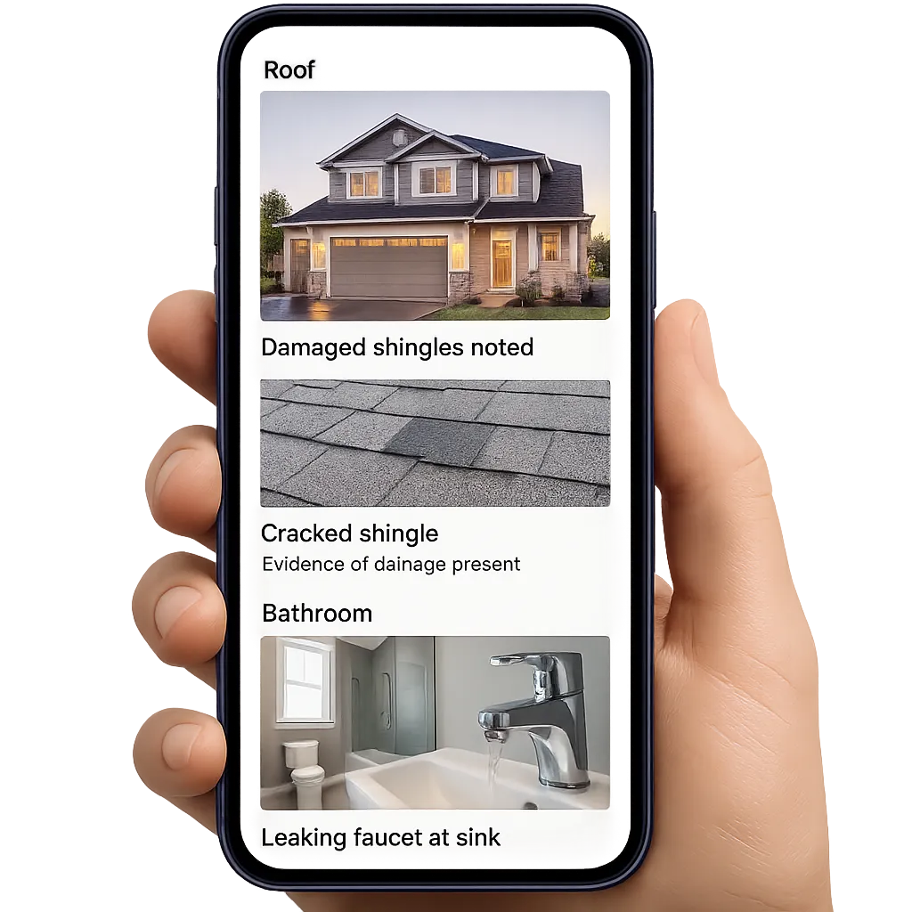 Mobile-friendly inspection report interface