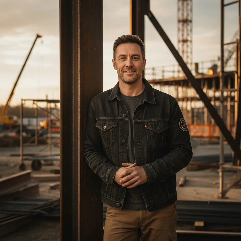 Tradesperson in casual lifestyle apparel