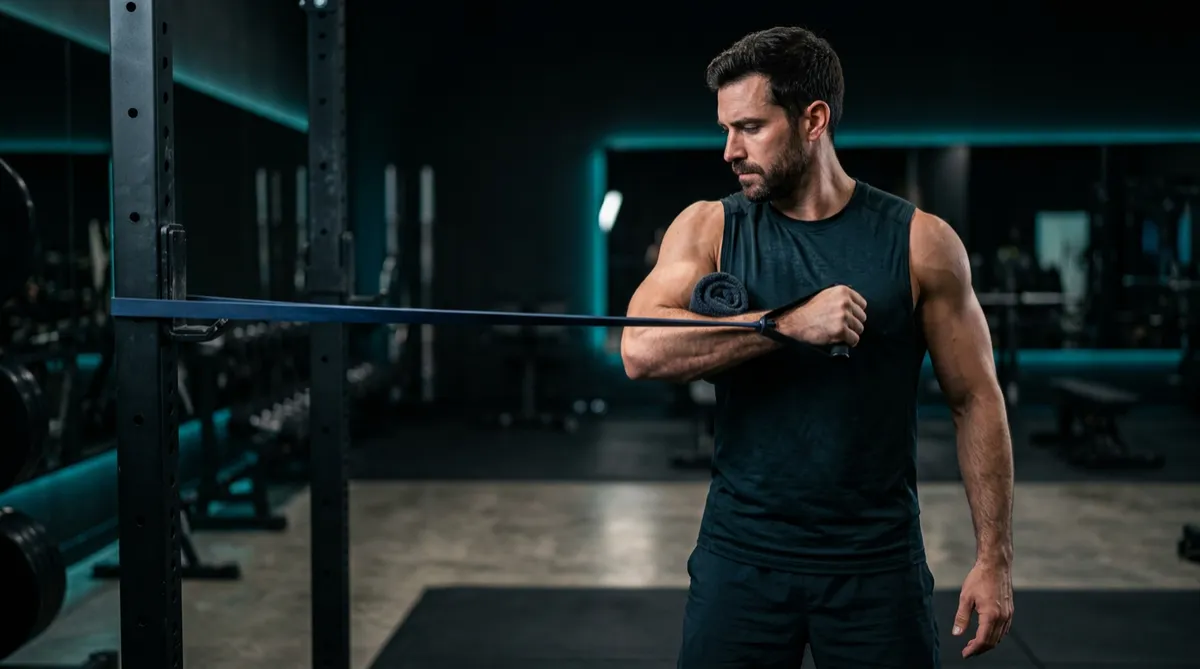 Bulletproof Shoulders — rotator cuff resistance band external rotation drill