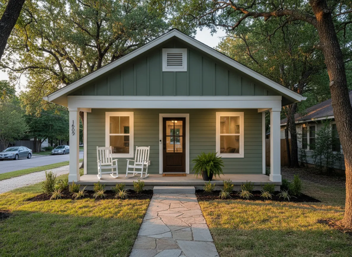 Renovated single family rental home exterior