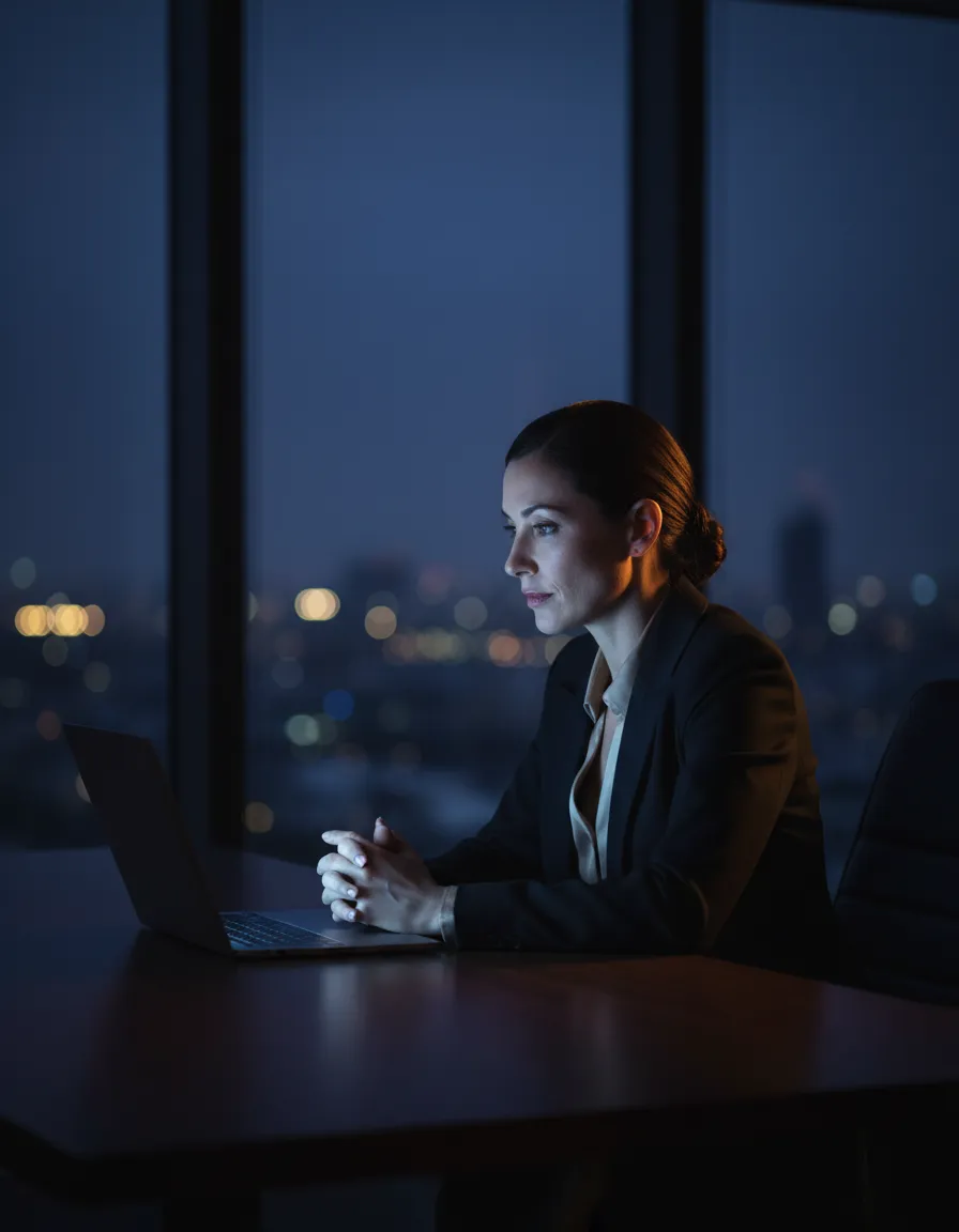 A professional executive feeling overwhelmed and seeking clarity