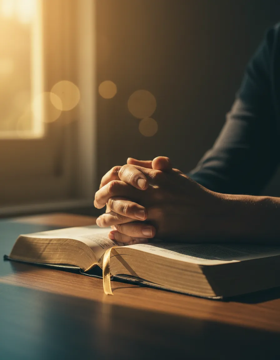 A moment of quiet spiritual reflection and prayer