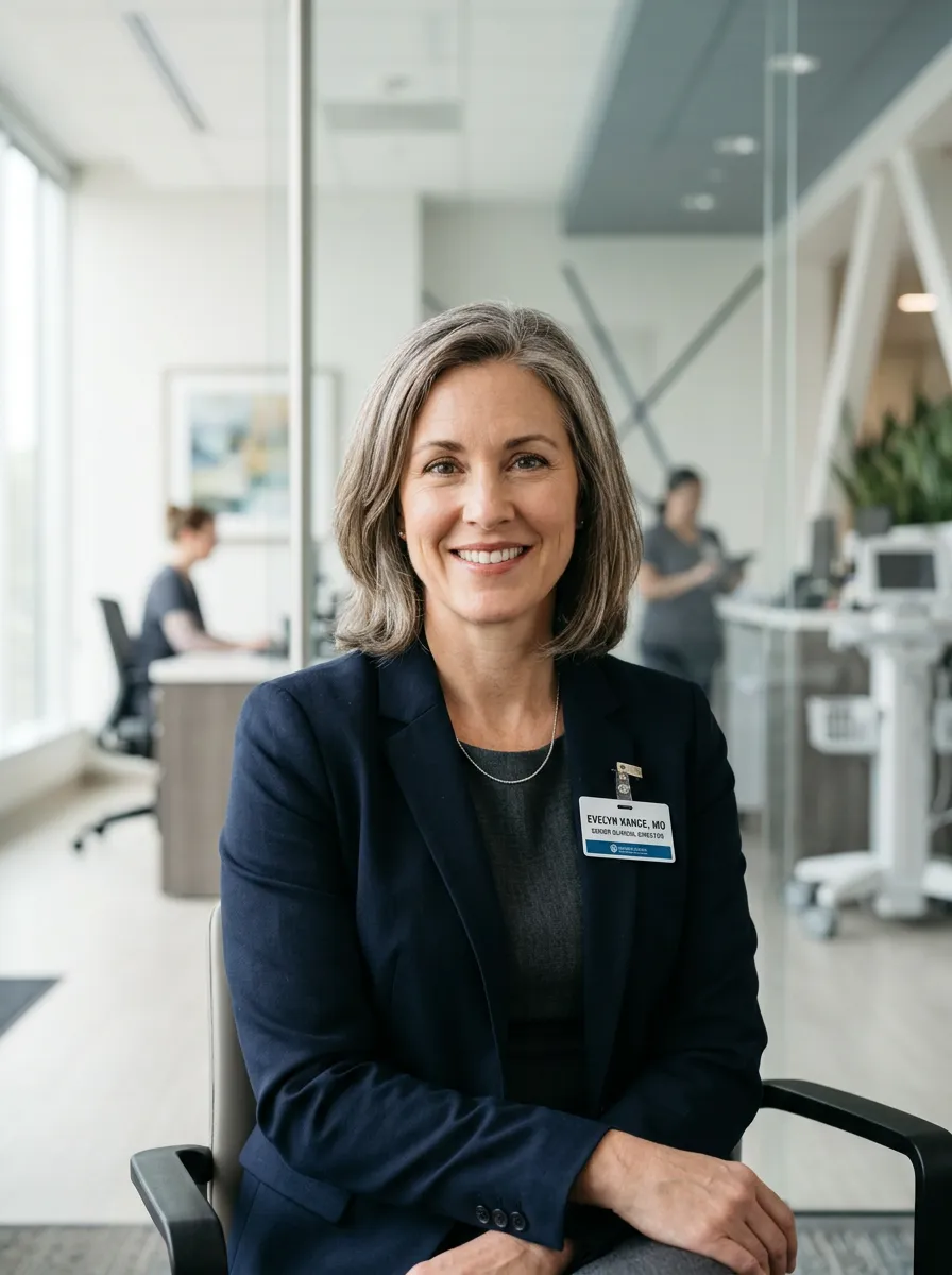 Portrait of Dr. Evelyn Vance, Senior Clinical Director