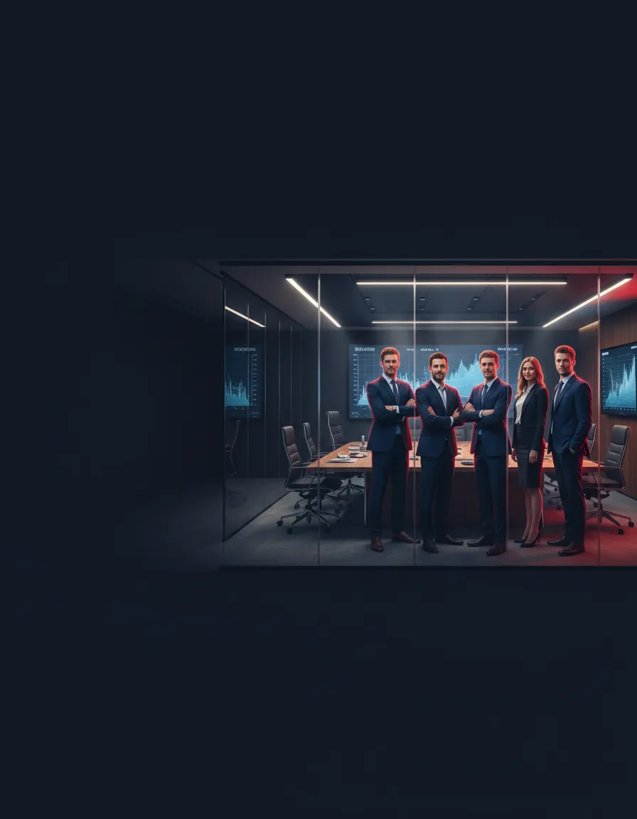 Equipo de instructores en entorno corporativo