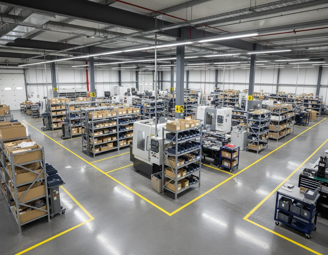 Commercial shop floor upgrade with clear organization