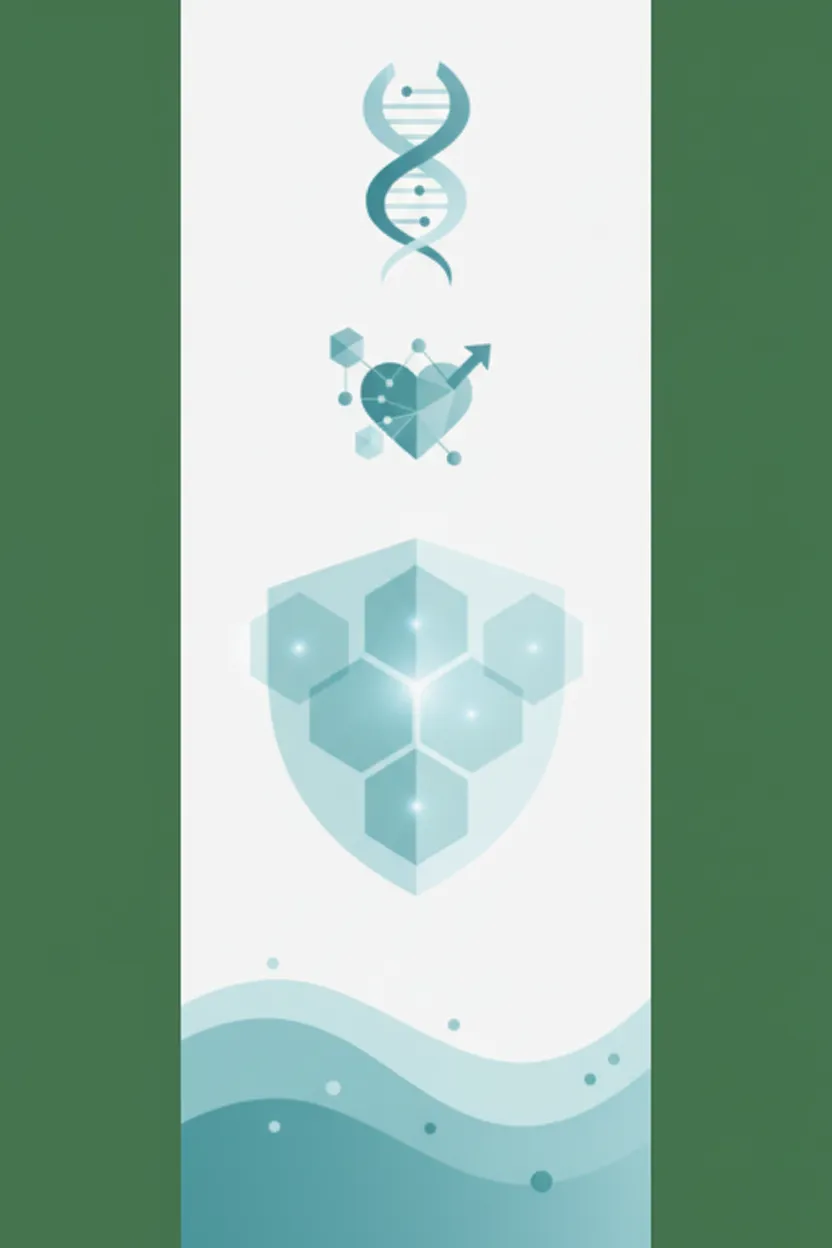 Clinician reviewing notes in a calm, professional office; warm-cool palette with accent teal, open composition with space for overlay text