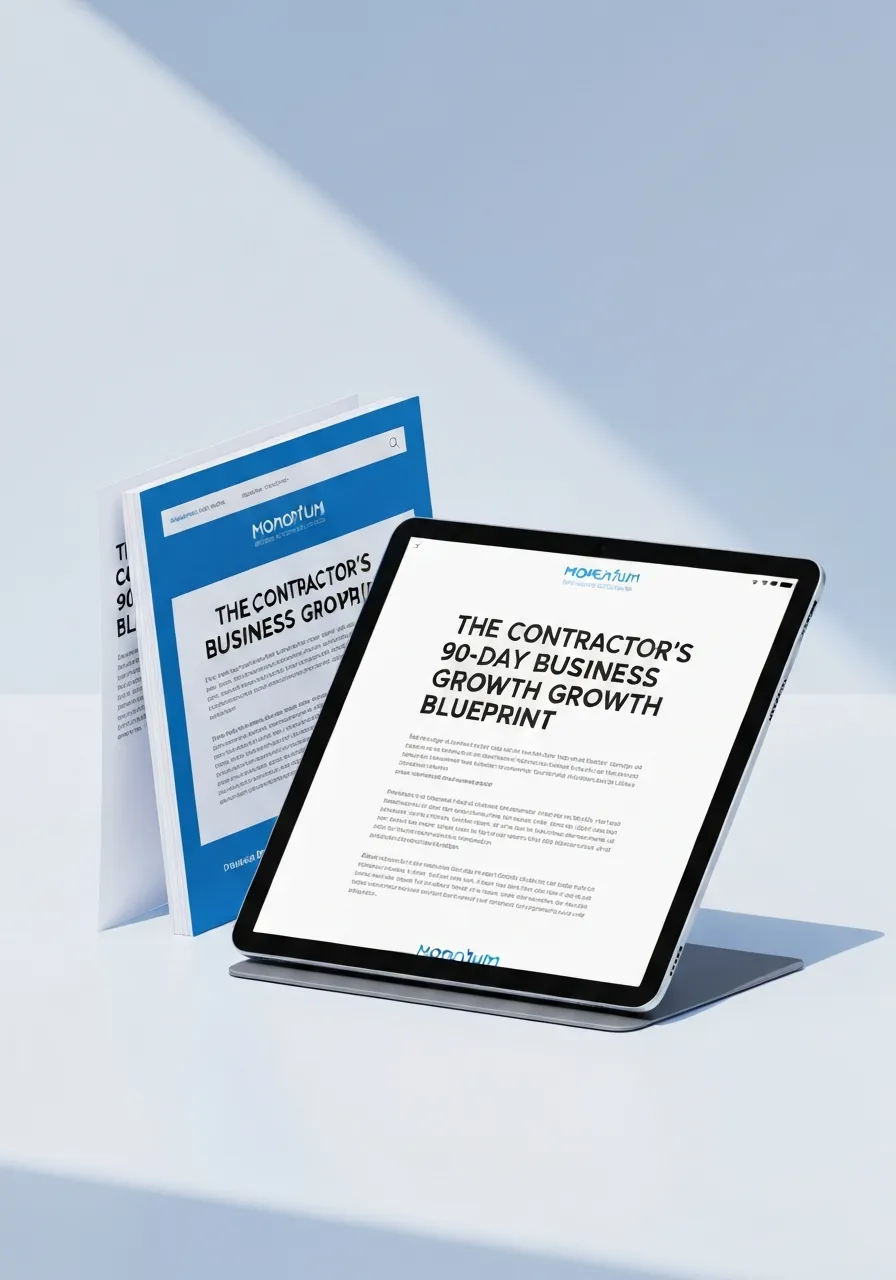 The Contractor's 90-Day Business Growth Blueprint Mockup