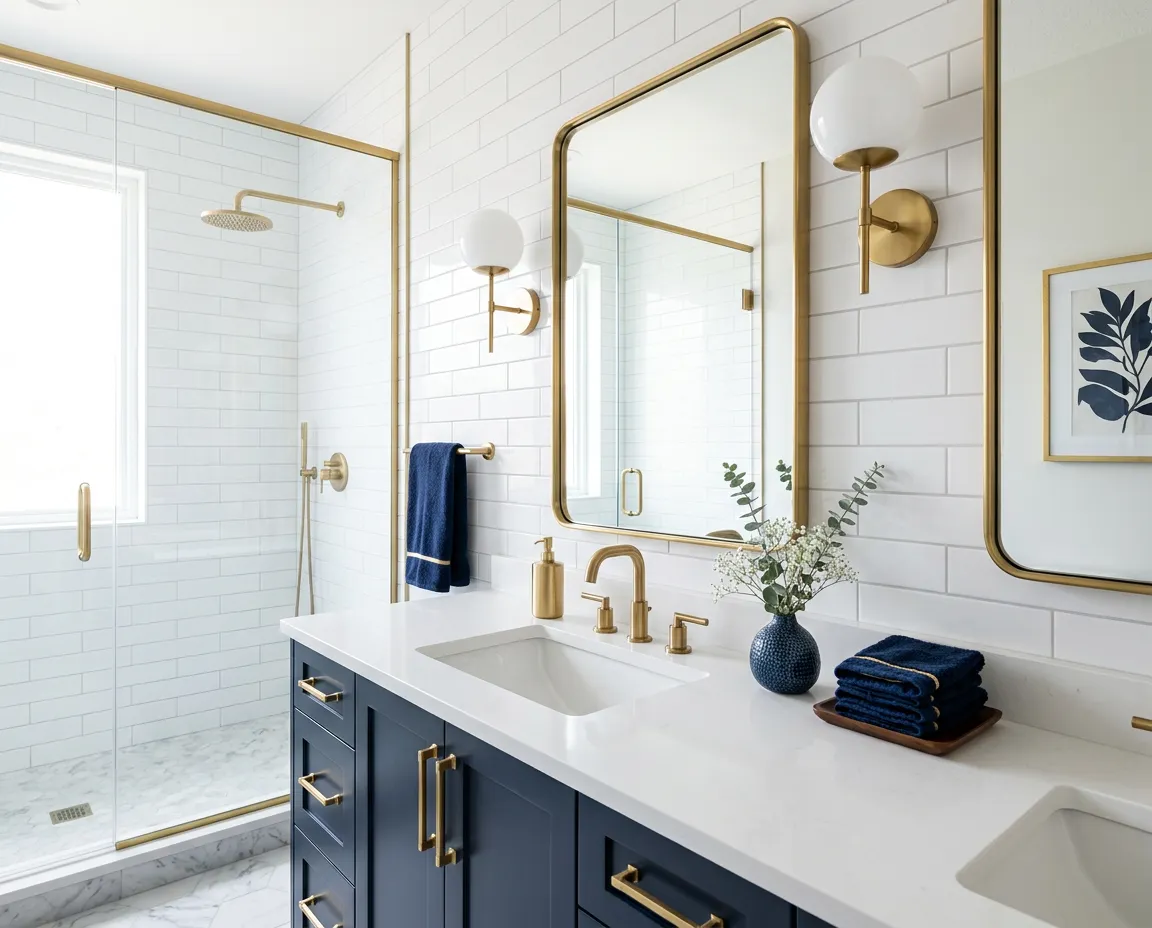 AI bathroom condition audit highlighting clean vanity surfaces