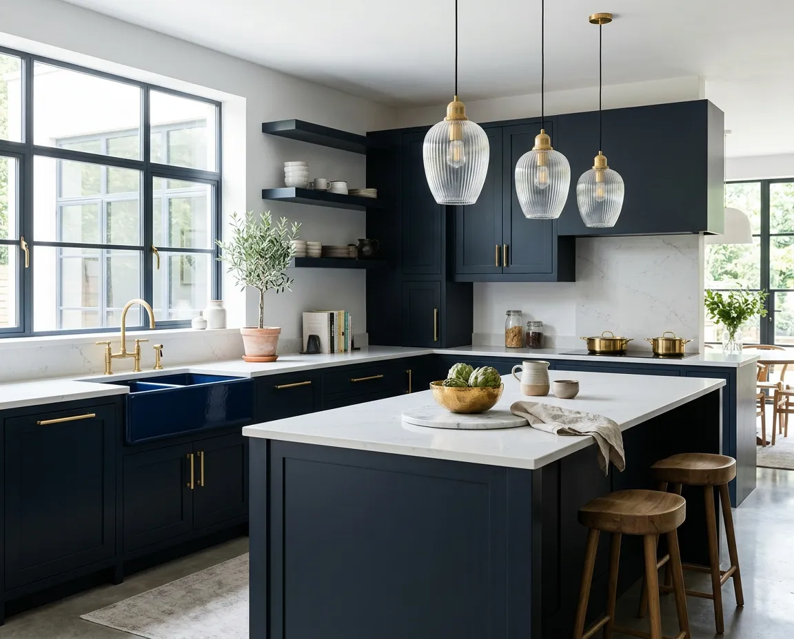 AI kitchen staging diagnostic report showing modern finishes