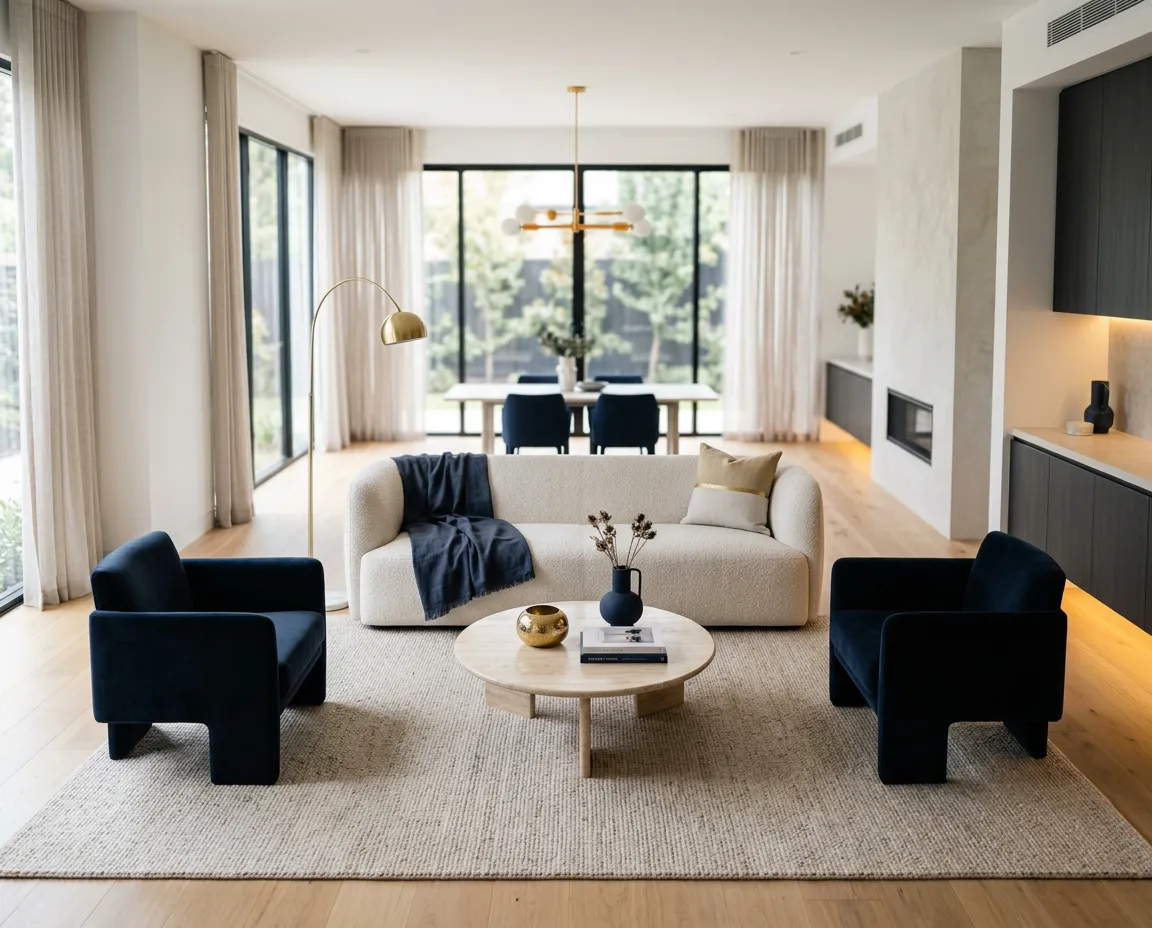 AI spatial analysis of a bright open-concept living area