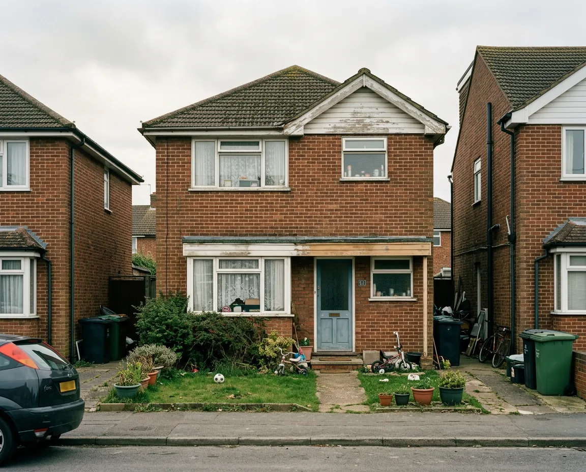 Aging brick home illustrating cramped living spaces and dated architecture