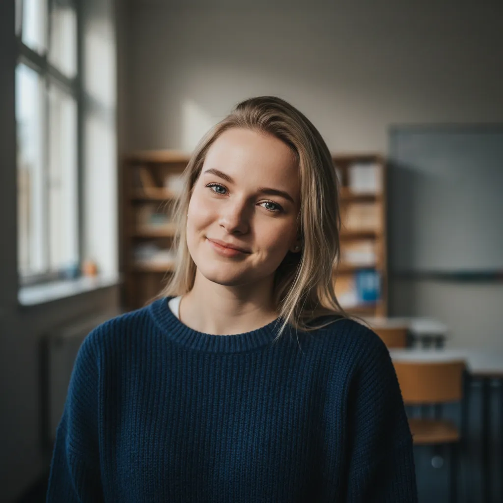 Portrait of Lina K., 29, Teacher, Sweden