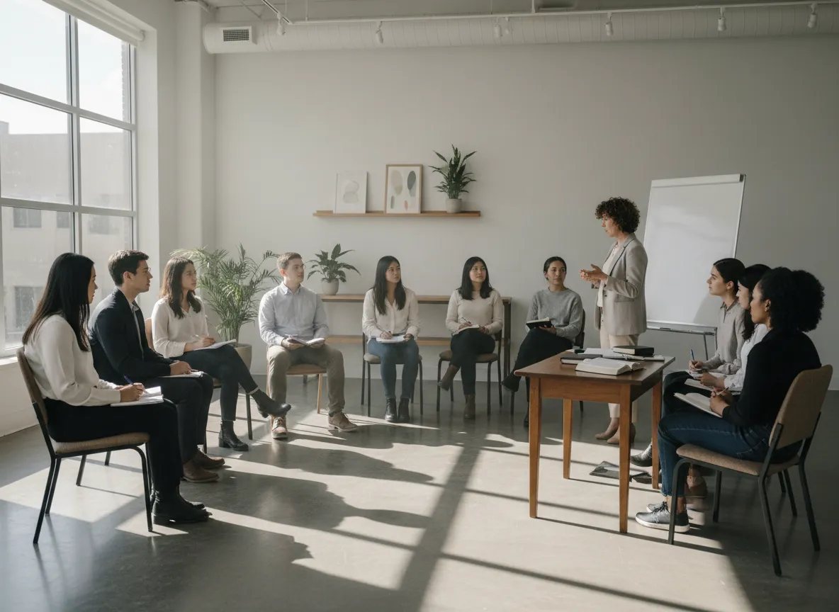 Group of leaders in training