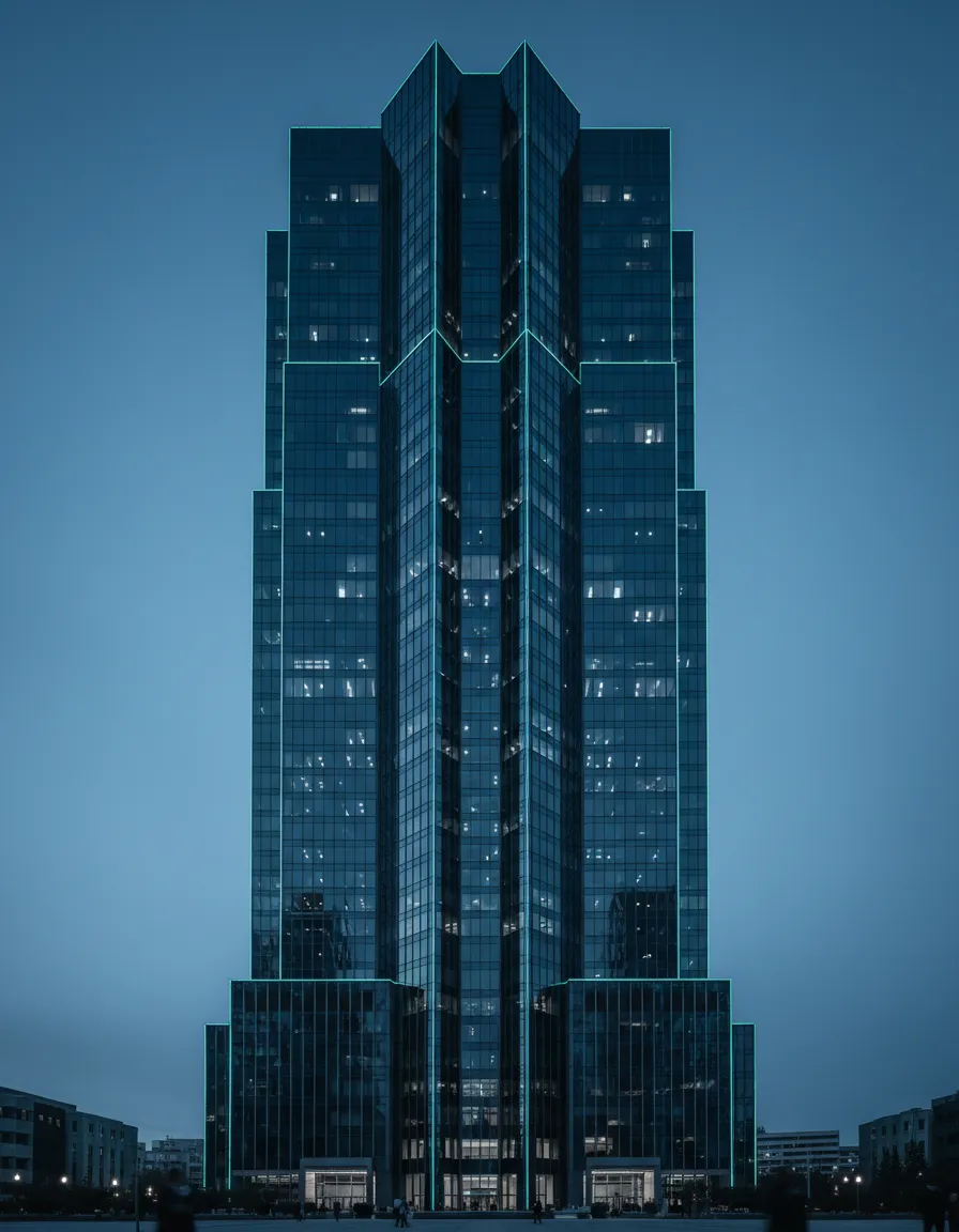 Commercial real estate building representing corporate financing solutions