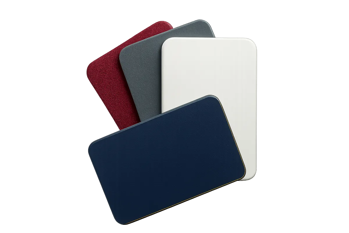 Steel building color swatches showing available paint options