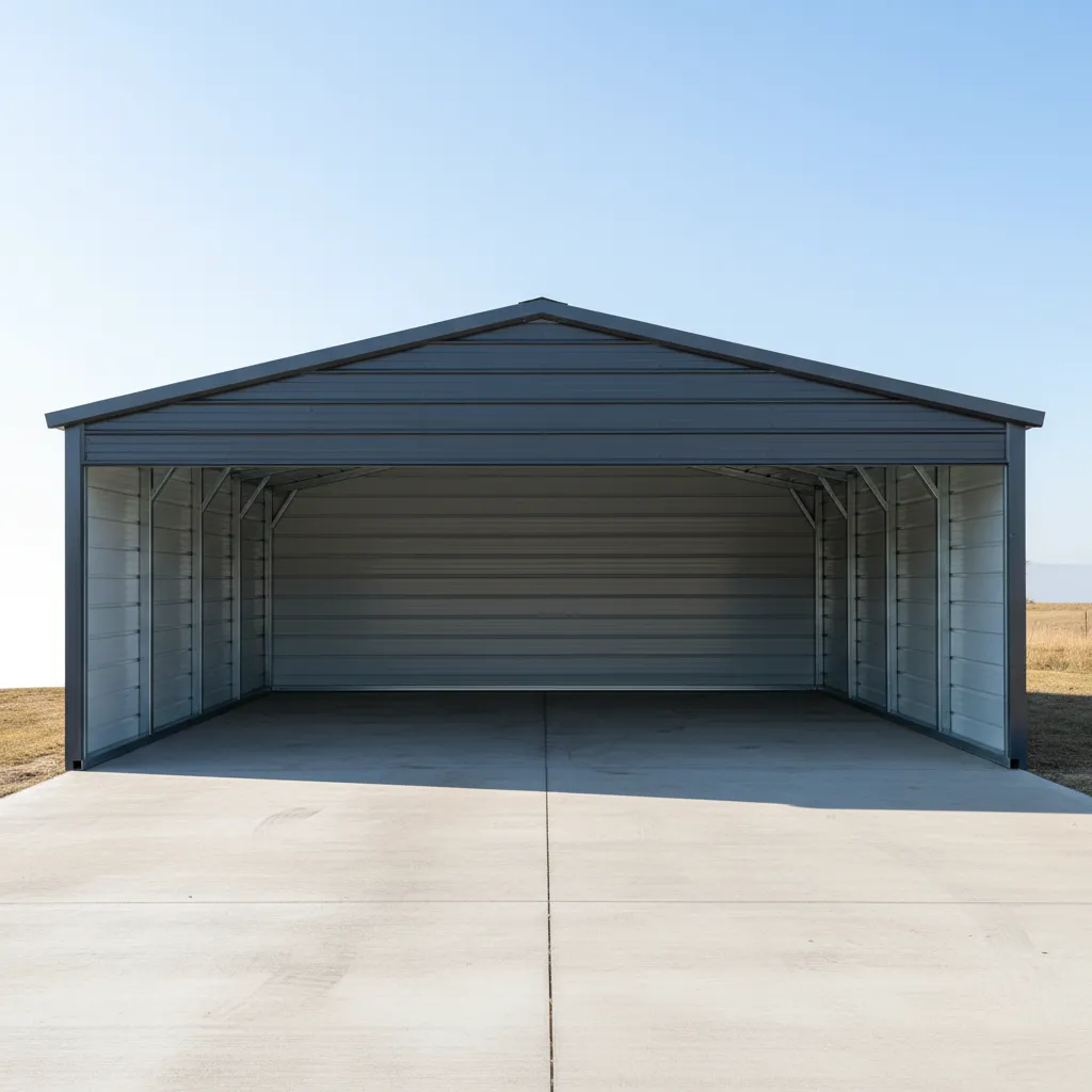 High-quality custom metal carport installed on property