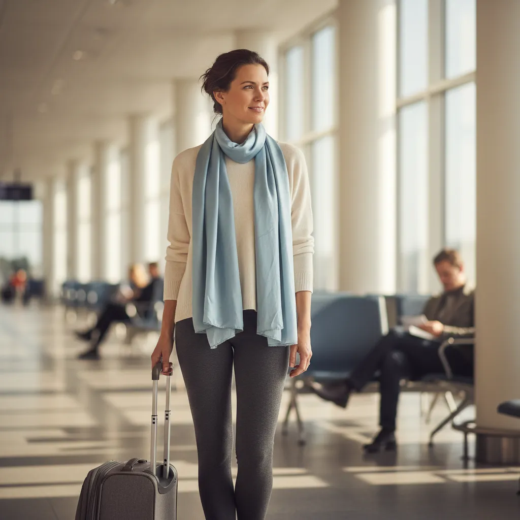 Host of the Fearless Migraine Traveler webinar smiling with a suitcase